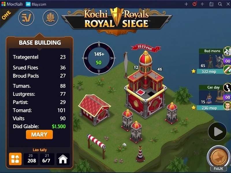 Kochi Royals Royal Siege base building interface